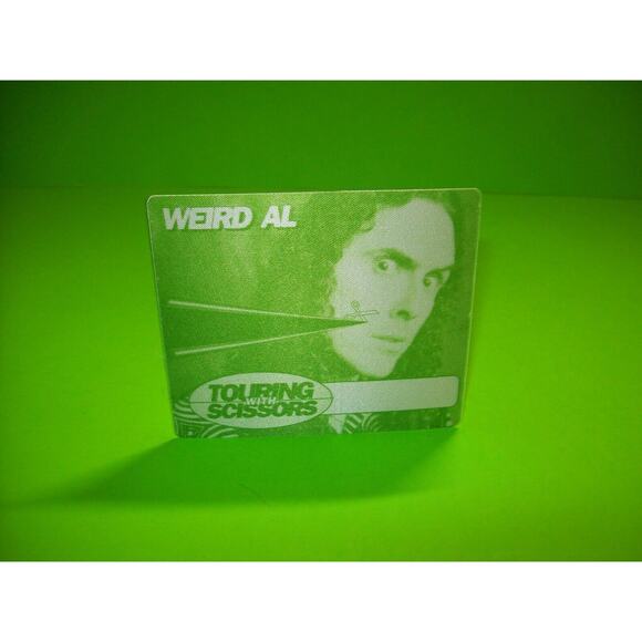 Weird Al Backstage Pass Running with Scissors Concert Tour Original 1999 Promo - Picture 8 of 12